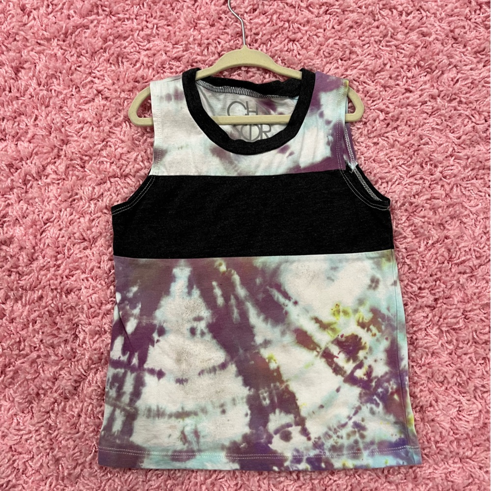 Tie-dyed, chaser tank top